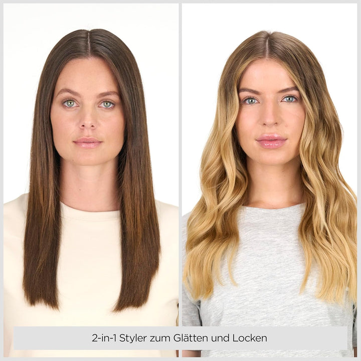 BaByliss Rose Gold Glätteisen - Keramikplatten für glattes Styling, Universalspannung für weltweiten