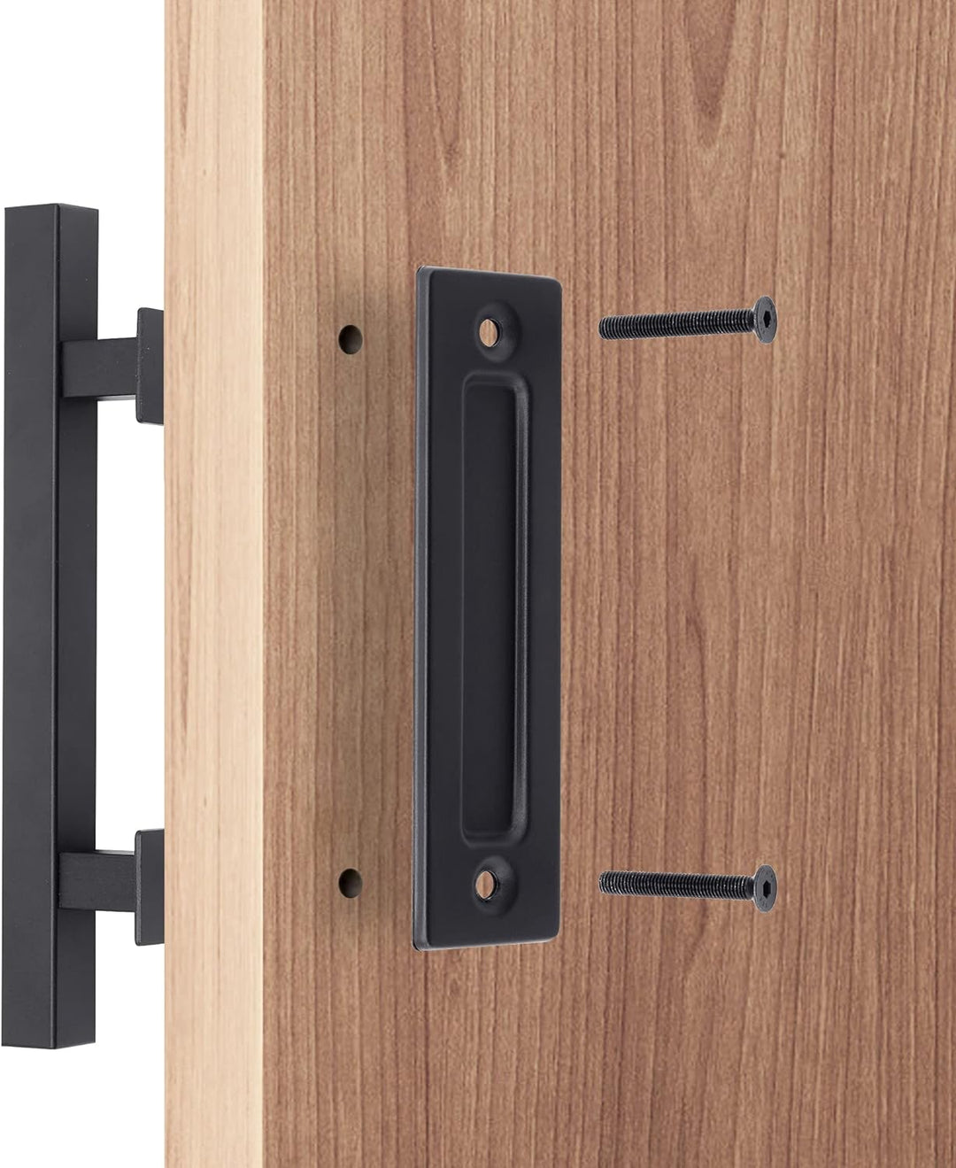 Lpraer 30CM Schiebetüren Griff Schwarze Scheunentorgriff Schiebetür zieht-Griff Schiebe Türgriff Küc