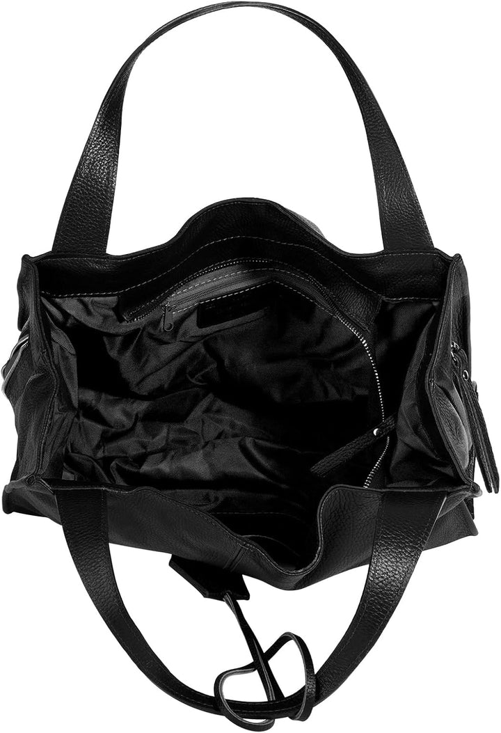 Shopper Echt Leder Damen Made in Italy, Smartphonefach, Ledertasche Damen, Handtasche Echtleder, Umh