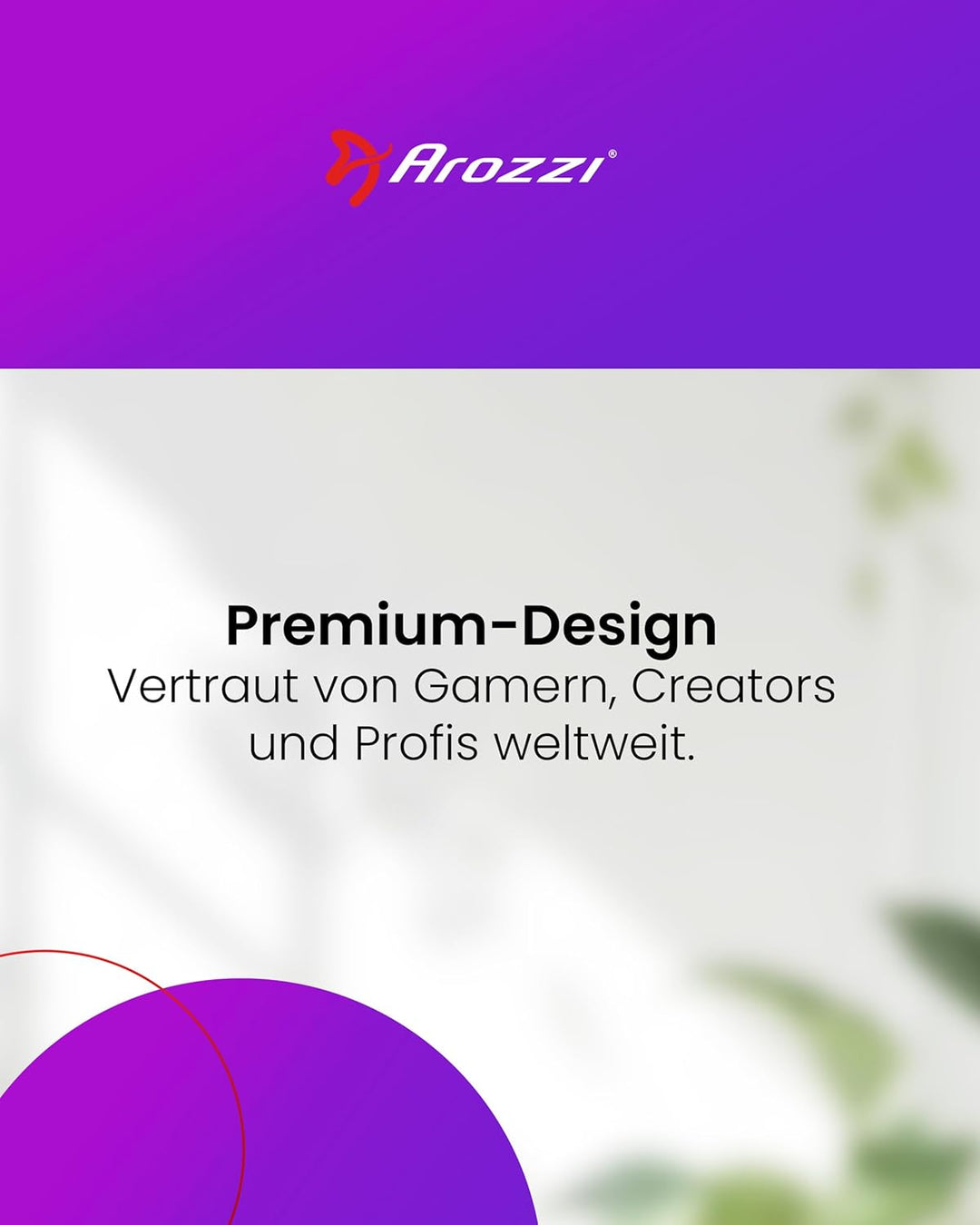 Arozzi Alzare Neo Duo Monitorarm mit Gasfeder - 2 Arme, für 43–86 cm Monitore, VESA 75/100, 360° dre