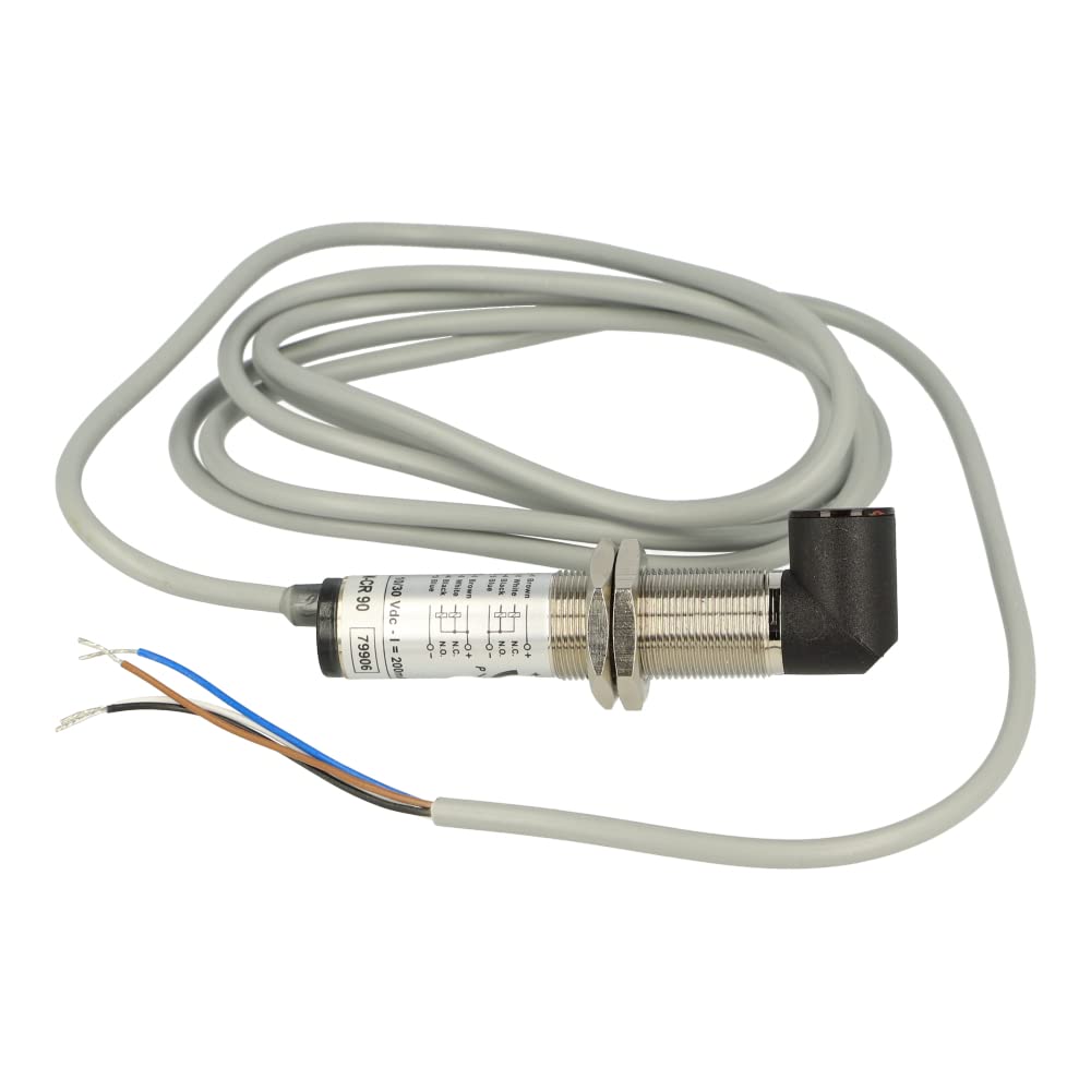 FT18SM-CR 90 | FT1000531 | AECO PHOTOELECTRIC SENSOR, RETROREFLECTIVE, M18, RADIAL, 5M RANGE, PNP NP