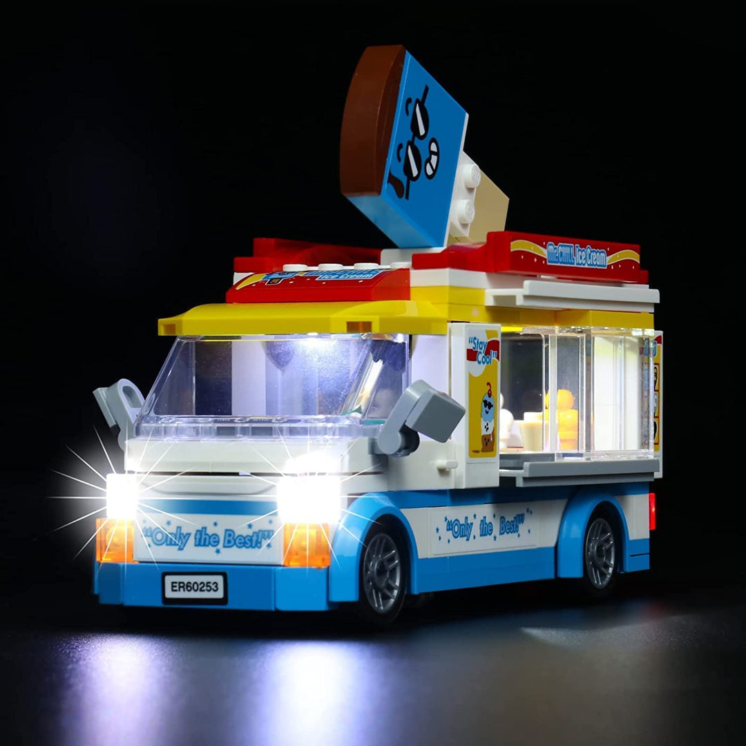 Led Licht Set für Lego Eiswagen, Dekorationsbeleuchtungsset für Lego 60253 City Great Vehicles Eiswa