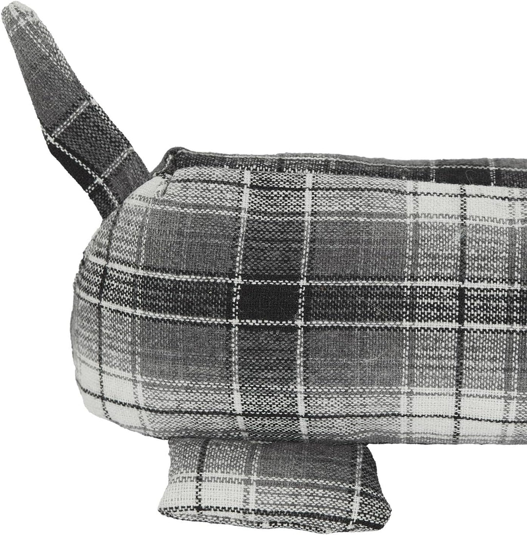 Linnea Zugluftstopper aus Polyester, kariert, Kollektion Dog Retro, Grau