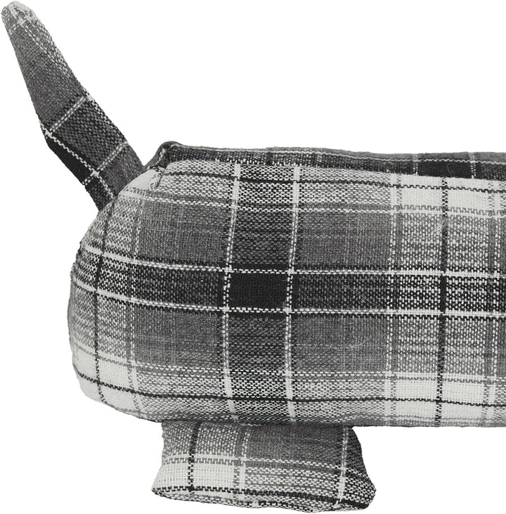 Linnea Zugluftstopper aus Polyester, kariert, Kollektion Dog Retro, Grau