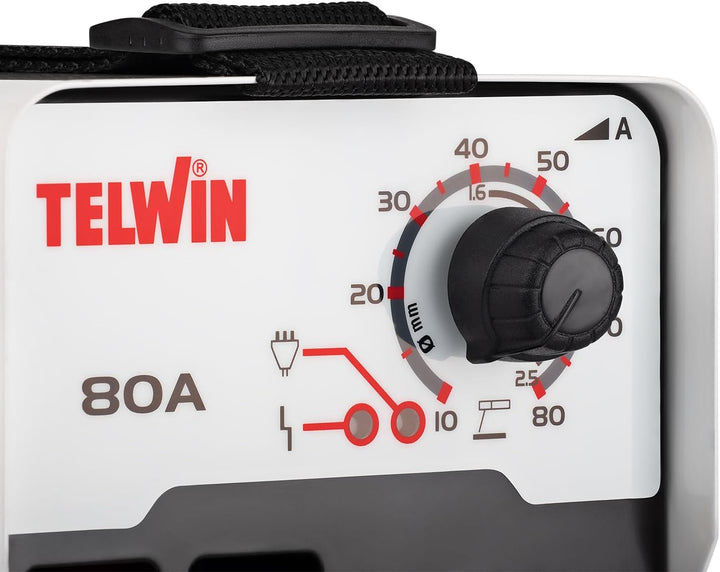 Telwin T-ARC 120 MMA Inverterschweissgerät für das Elektrodenschweissen mit Schweisszubehör, 80A, 80