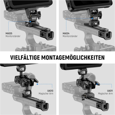 NEEWER FX3/FX30 XLR Erweiterungs Rig Kompatibel mit Sony XLR Griff für FX3/FX30 Kamera, mit NATO Sch