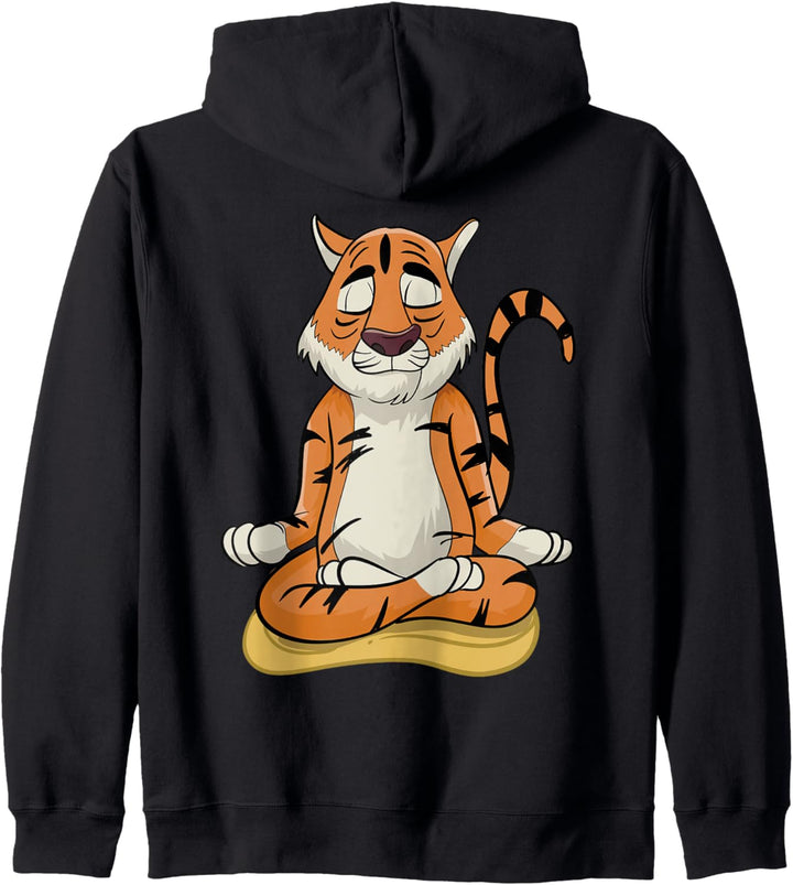 Meditation Tiger Meditation Yoga Kapuzenjacke