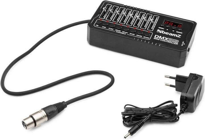 BeamZ DMX-512MINI - DMX Controller, Akku Lichtmischpult, 64 Kanäle, 8 Stunden Akkulaufzeit, mobiler