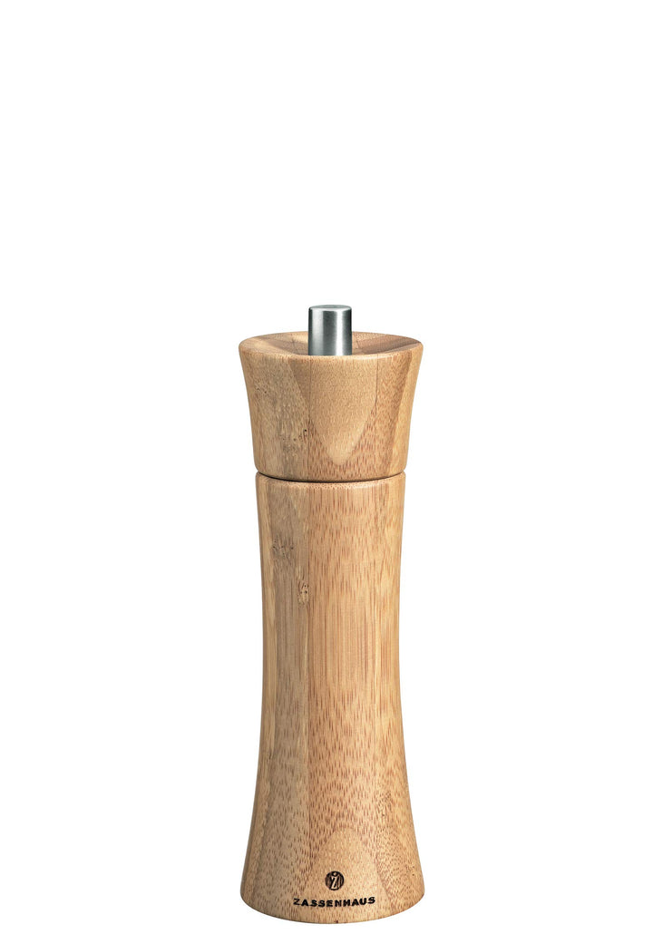 Zassenhaus Salzmühle Frankfurt 18 cm, Bambus mit stufenlos verstellbarem Hochleistungs-Keramikmahlwe