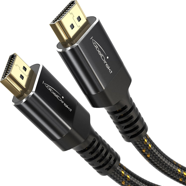KabelDirekt – 8K/4K HDMI-2.1-Kabel – 4m – bruchfeste Metallstecker und Braiding-Ummantelung (8K@60Hz
