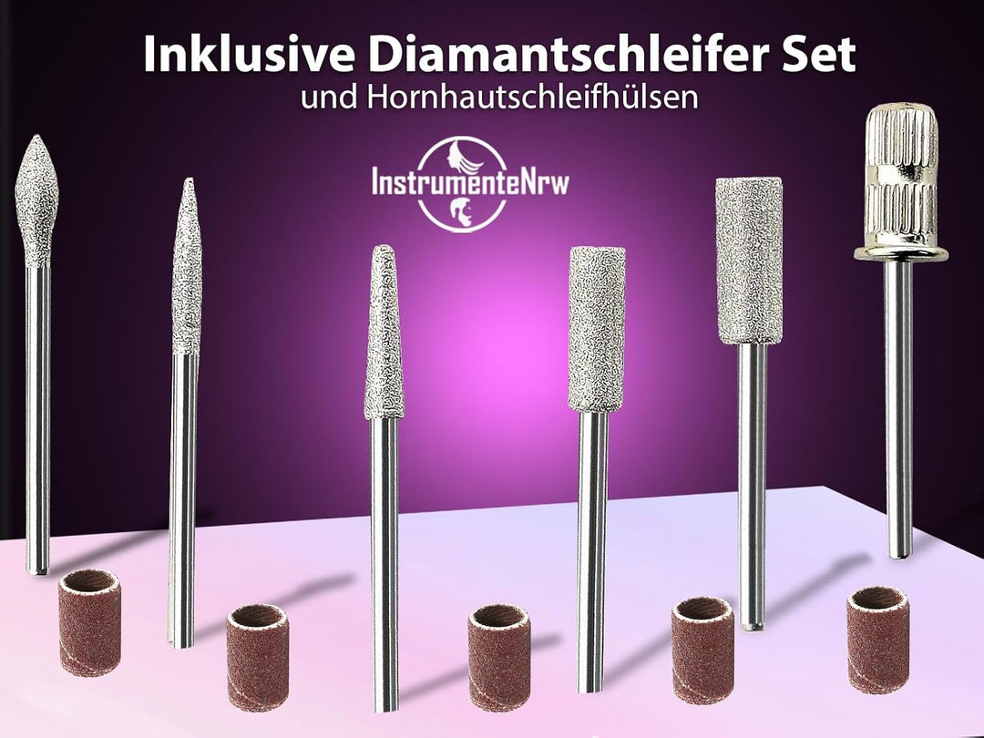 Fusspflegegerät Maniküre Pediküre-Gerät Fräser Schleifgerät Fusspflege-Set Nagelpflege-Set 25.000 Um