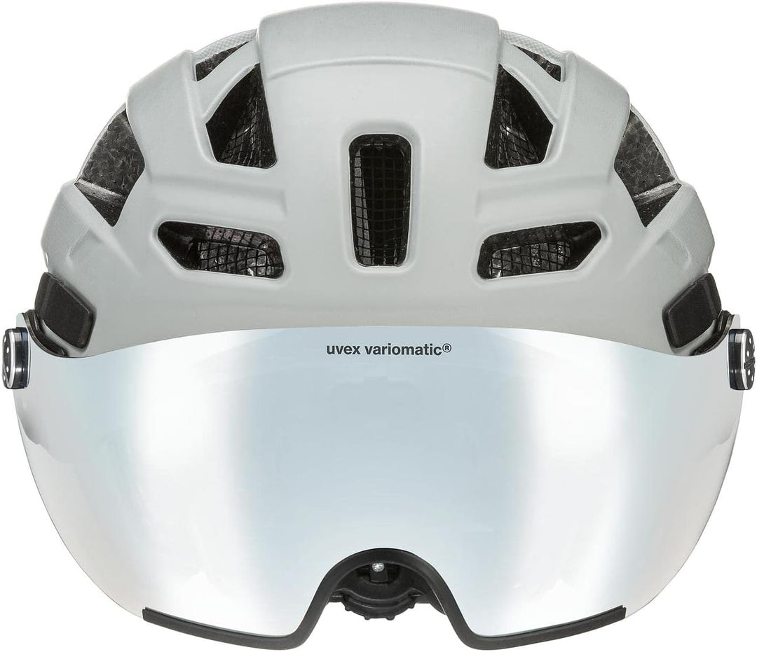 uvex Finale Visor V - sicherer City-Helm für Damen und Herren - mit selbsttönendem Visier - inkl. LE