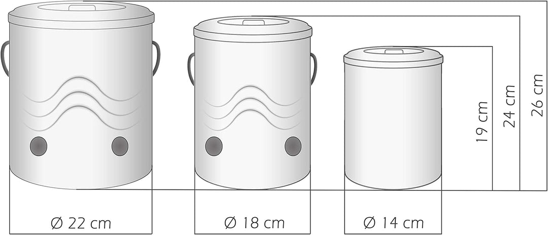 Lashuma Vorratsdosen Retro für Zwiebeln - Kartoffeln, Aufbewahrungsbox Knoblauch mit Deckel 22 cm Re