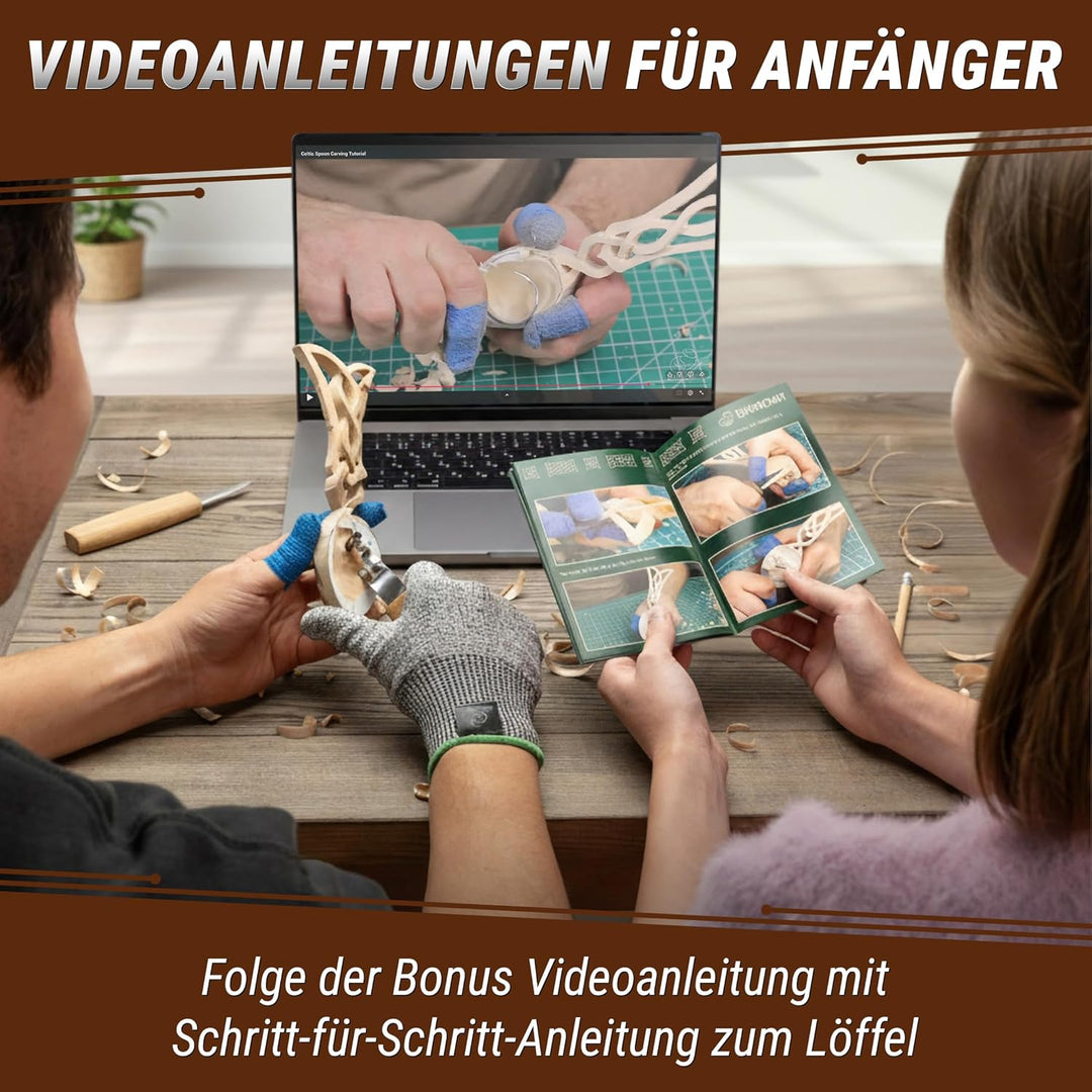 BeaverCraft - Löffelschnitzset für Anfänger DIY04 - Holzschnitzerei Schnitzel Hobby Kit für Erwachse