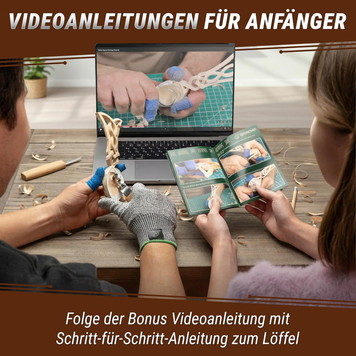 BeaverCraft - Löffelschnitzset für Anfänger DIY04 - Holzschnitzerei Schnitzel Hobby Kit für Erwachse