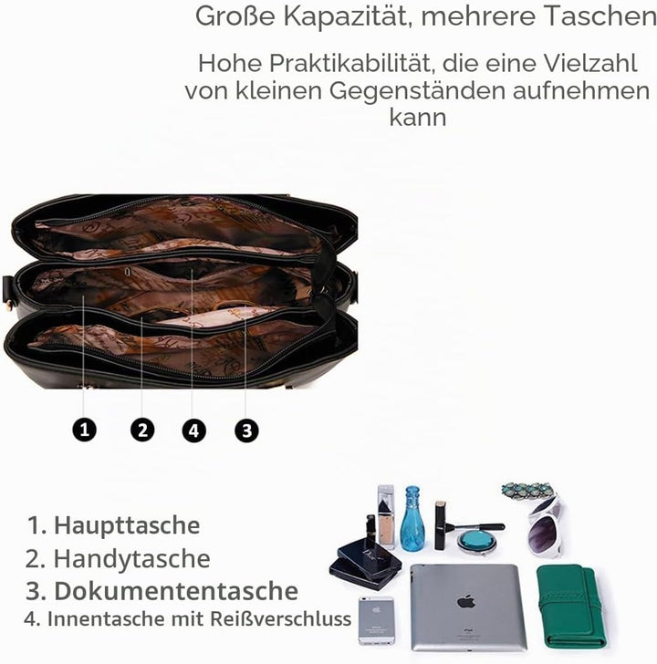 Nicole&Doris Neue PU-Leder beiläufige Art und Weise Handtasche Schultertasche Messenger Bag Rot, Rot