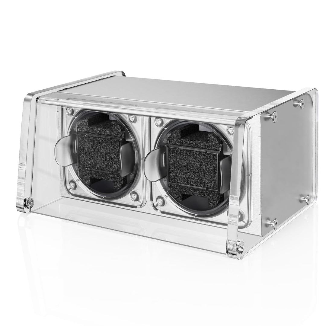 Watch Winder Smith Uhrenbeweger mit Mittelrotationsstoppfunktion – für 2 Uhren – geeignet für grosse
