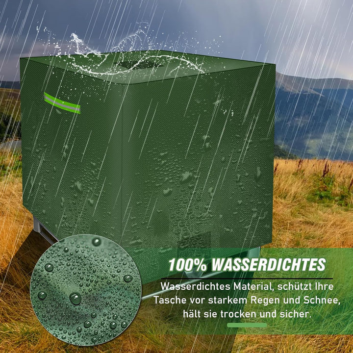 MaxAwe 1000L IBC Tank Abdeckung, Abdeckplane für Wassertank mit Klettverschluss und Reflexstreifen,