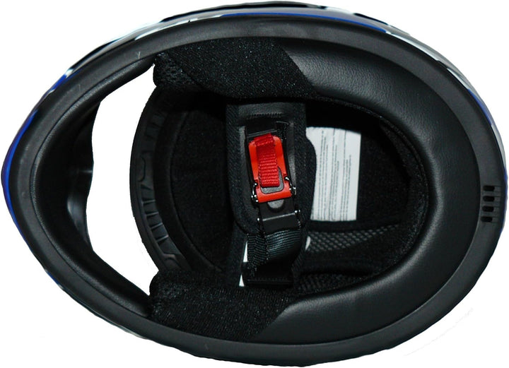 protectWEAR Kinder Motorradhelm blau SA03 XXXS (Youth S) Blau/Weiss, XXXS (Youth S) Blau/Weiss