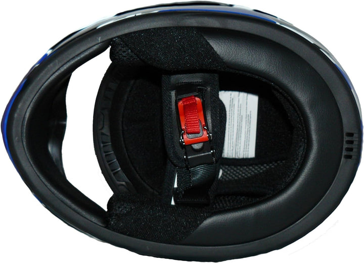 Protectwear SA03-BL-XS Kinder Motorradhelm, Integralhelm, Grösse XS (YL 52-53cm), Blau/Weiss XS (You