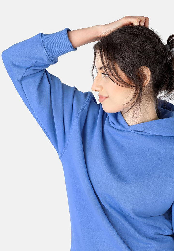 Bellivalini Kapuzenpullover lang Damen Hoodie Sportanzug Oberteil Jogging Pullover BLV210 XS Blau, X