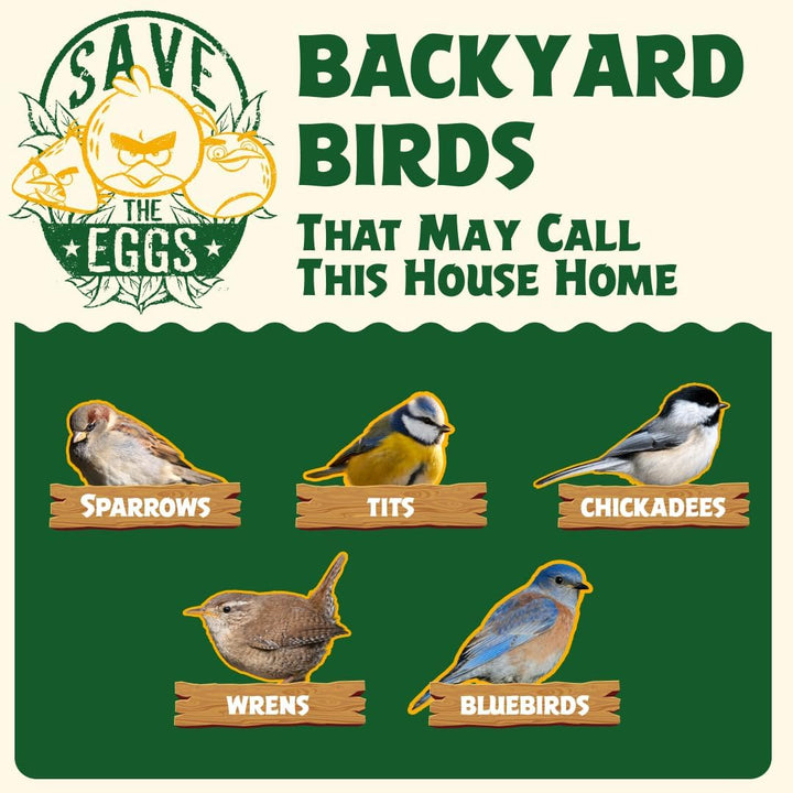 Angry Birds X WildYard DIY Vogelhaus-Bausatz – Holz-Nistkasten zum Bemalen & Bauen, Zedernholz Vogel