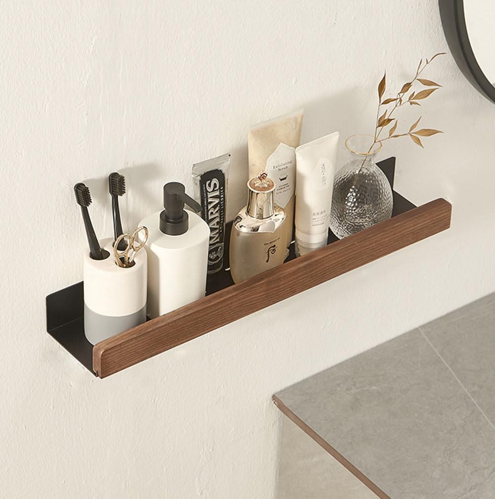 An der Wand montiert Schwimmend Metallregal Ledge,Schwarz Badezimmer Regal Wandhalterung Regal dekor
