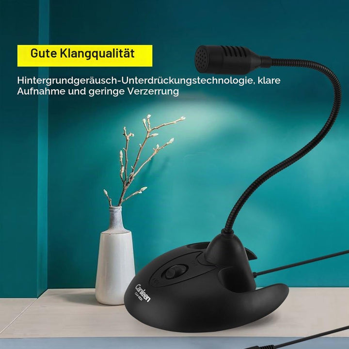 Richer-R Flexibles PC-Tischmikrofon, Flexible Schwanenhals Desktop Microphone 3,5mm Klinke,rutschfes