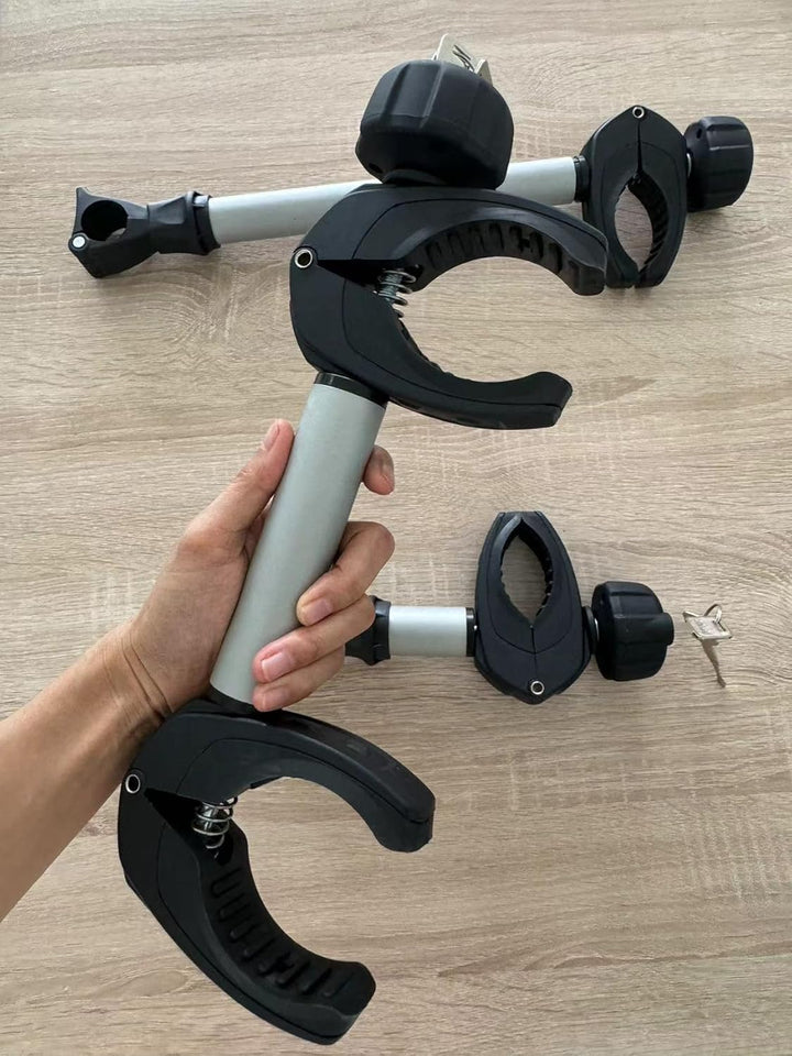 Rahmenhalter für Heck-Träger – Aluminium, Haltearm 3Pack, Rahmenhalter Rohr-Länge, für U-Bügelrohr: