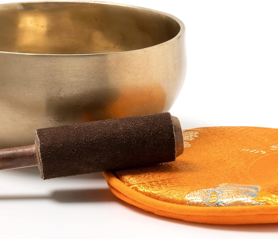 Tibetische Klangschale I ca. 400 g I für Achtsamkeit, Yoga, Meditation, Grundschule, Kindergarten I