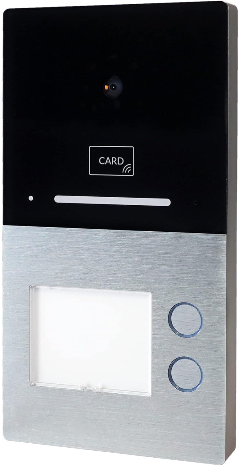 Voxura Domo Video Türsprechanlage Gegensprechanlage 2-Familien Komplett Set Touchscreen Aussenstatio