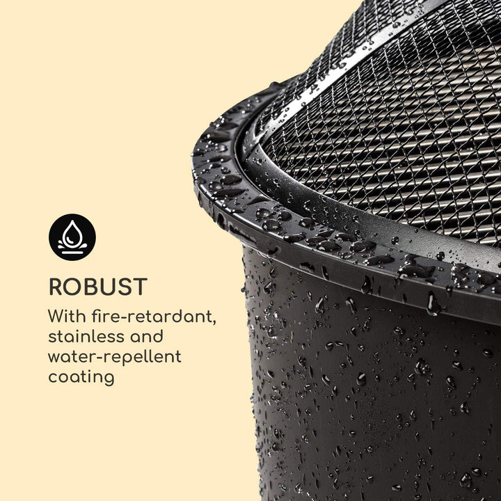 Blumfeldt 2-in-1 Feuerschale - Ø 75 cm Grill, Abnehmbarer Funkenschutz, Ø 68 cm Grillrost, FireView