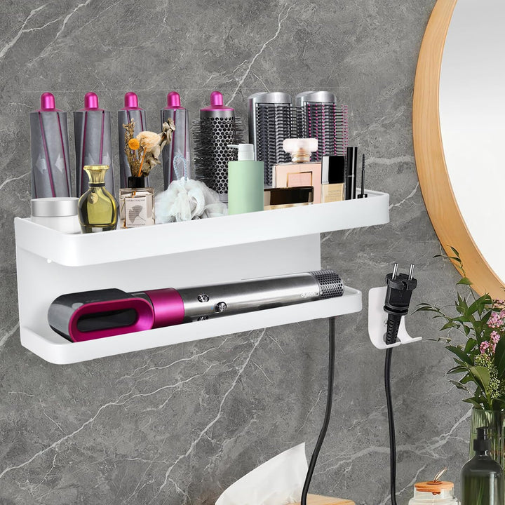 Föhn Wandhalterung für Dyson Airwrap Ohne Bohren, 2 in 1 Halterung für Dyson Airwrap Einfache Aufbew