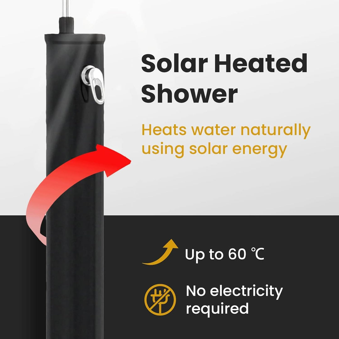 vidaXL Solardusche mit Duschkopf 20 l PVC, ABS, Zinklegierung Schwarz, Moderne Outdoor-Dusche für Ga