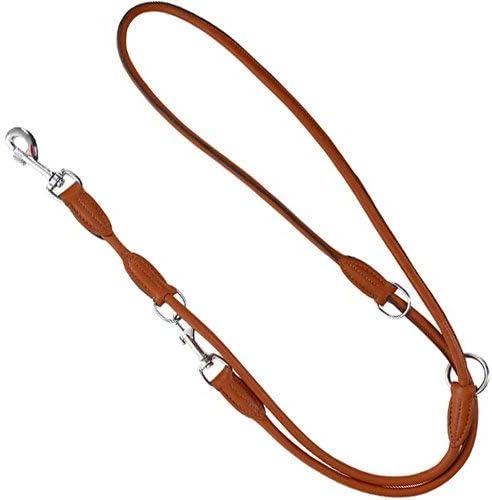 Kerbl Pet 81098 Rundleder-Führleine Roma 200 cm, 8 mm, cognac Cognac Mittel, Cognac Mittel