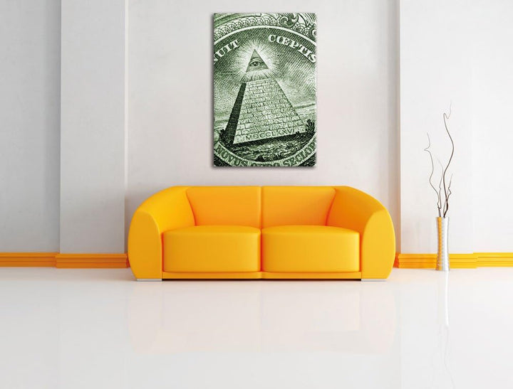 Illuminaten-Pyramide, Format: 100x70 auf Leinwand, XXL riesige Bilder fertig gerahmt mit Keilrahmen,