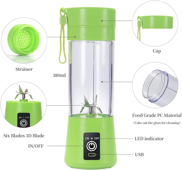 Mixer Smoothie Maker, Elektrischer USB-Entsafter Mixer, Tragbarer Mini-Mixer für Shakes und Smoothie