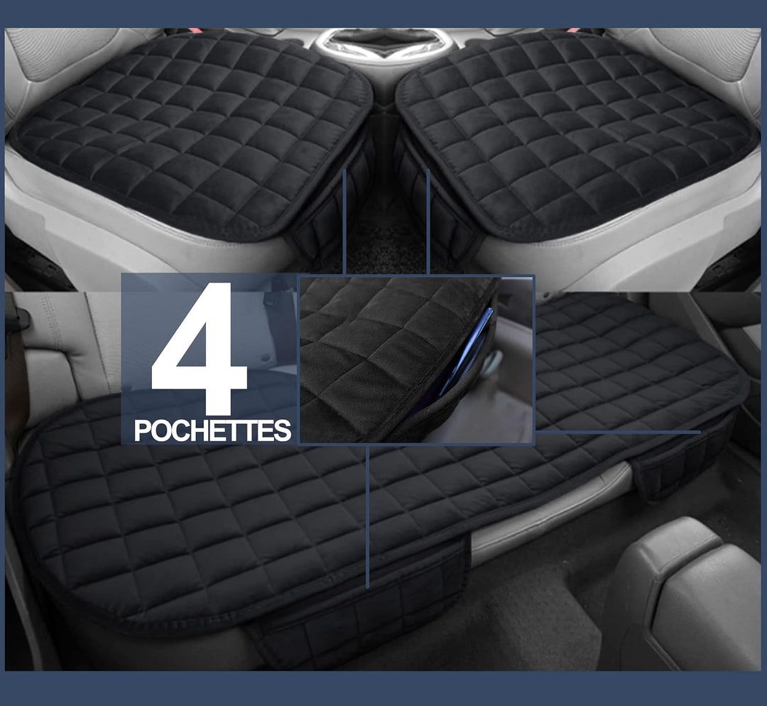 Auto Accessori Lupex - Universal-Autositzbezug 3-teilig, Sitzschutz 2 vorne und 1 hinten, Blau, Komf