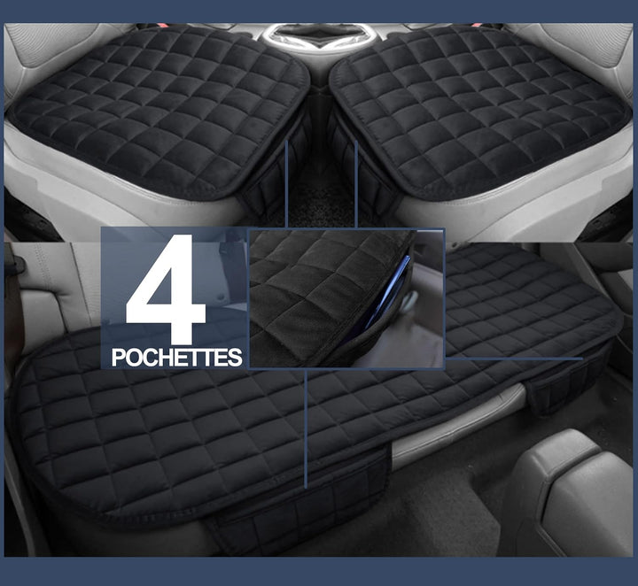 Auto Accessori Lupex - Universal-Autositzbezug 3-teilig, Sitzschutz 2 vorne und 1 hinten, Blau, Komf