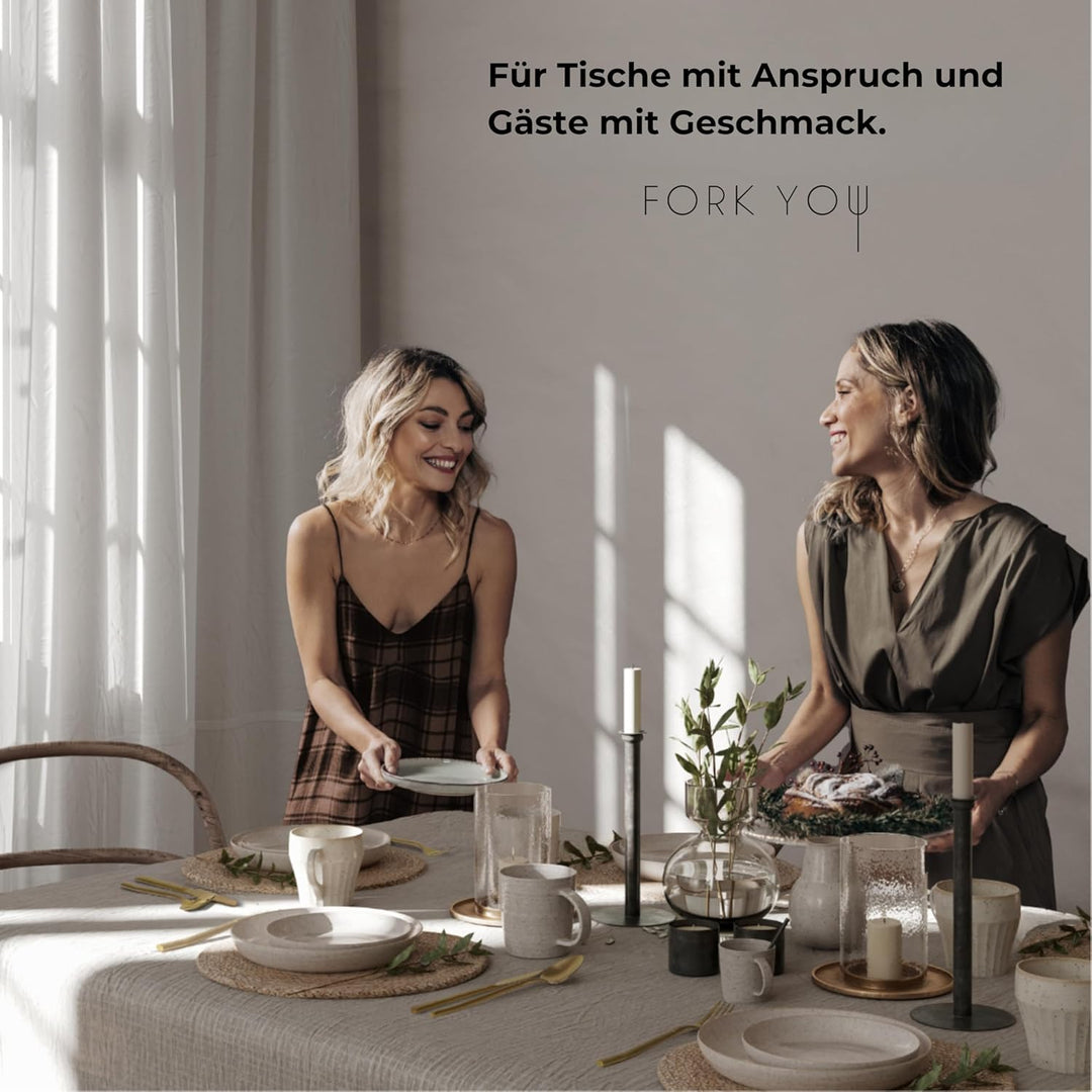 Besteckset Gold Matt (20-teilig) für 4 Personen – inkl. Kuchengabeln – Edelstahl 18/10, rostfrei & s