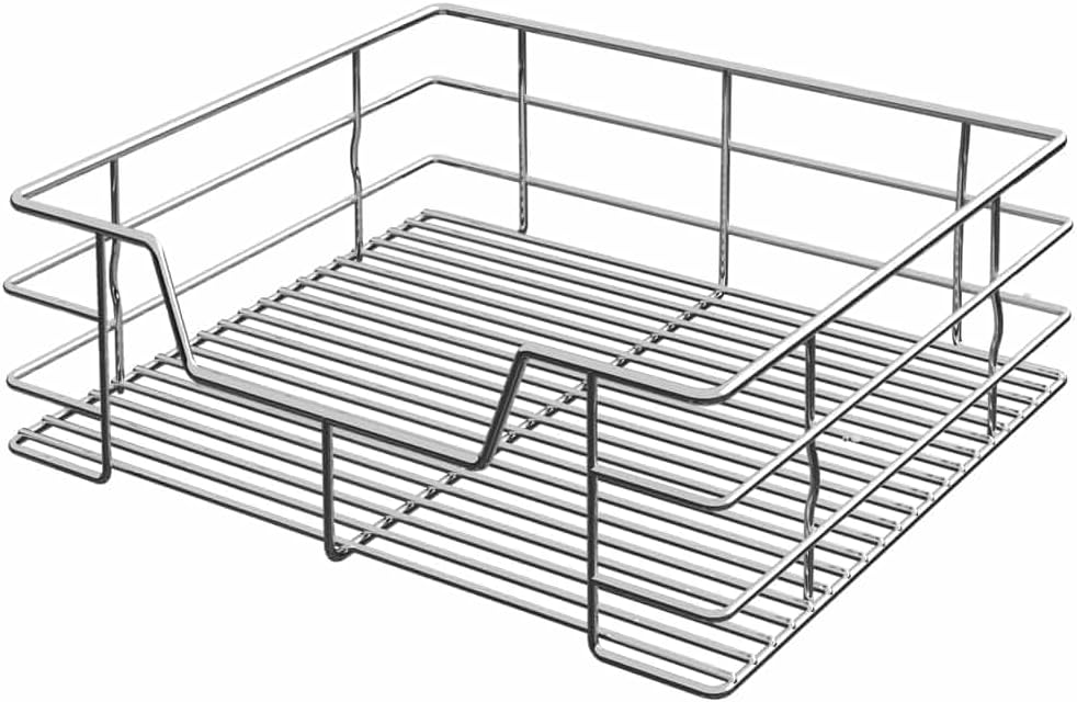 Casaria® Teleskopschublade Ausziehbare Schublade Küche 60cm 20kg Belastbar Verchromt Korbauszug mit