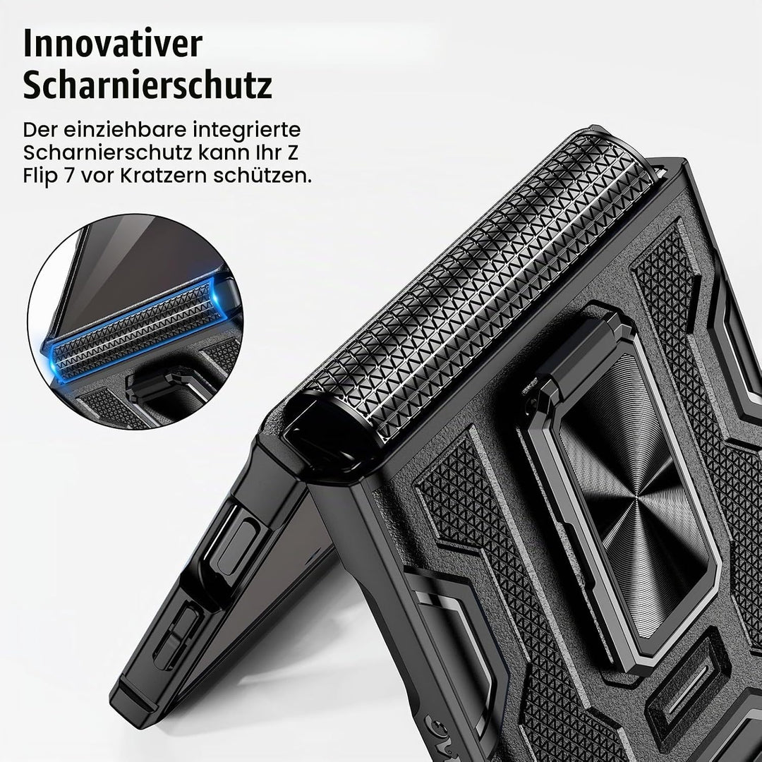 Doeshine für Samsung Galaxy Z Flip 7 Hülle [Not für Flip 7FE] mit Rotate Ständer &amp; Kameraschutz, Gan