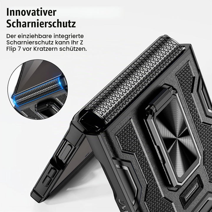 Doeshine für Samsung Galaxy Z Flip 7 Hülle [Not für Flip 7FE] mit Rotate Ständer &amp; Kameraschutz, Gan