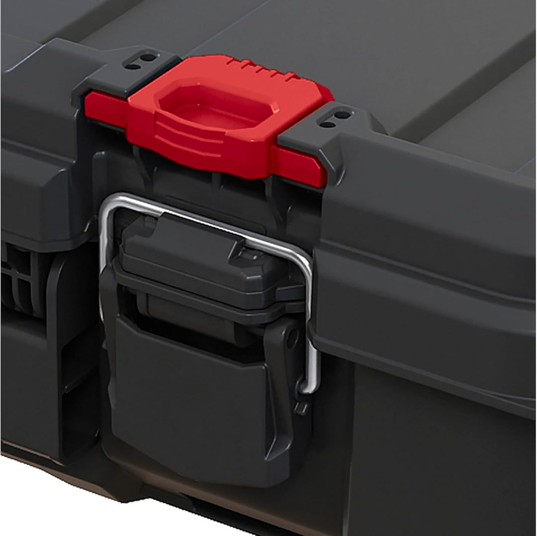 Keter Stack & Roll 253382 Aufbewahrungskoffer für Elektrowerkzeug, robust Aufbewahrungsbox für Elekt