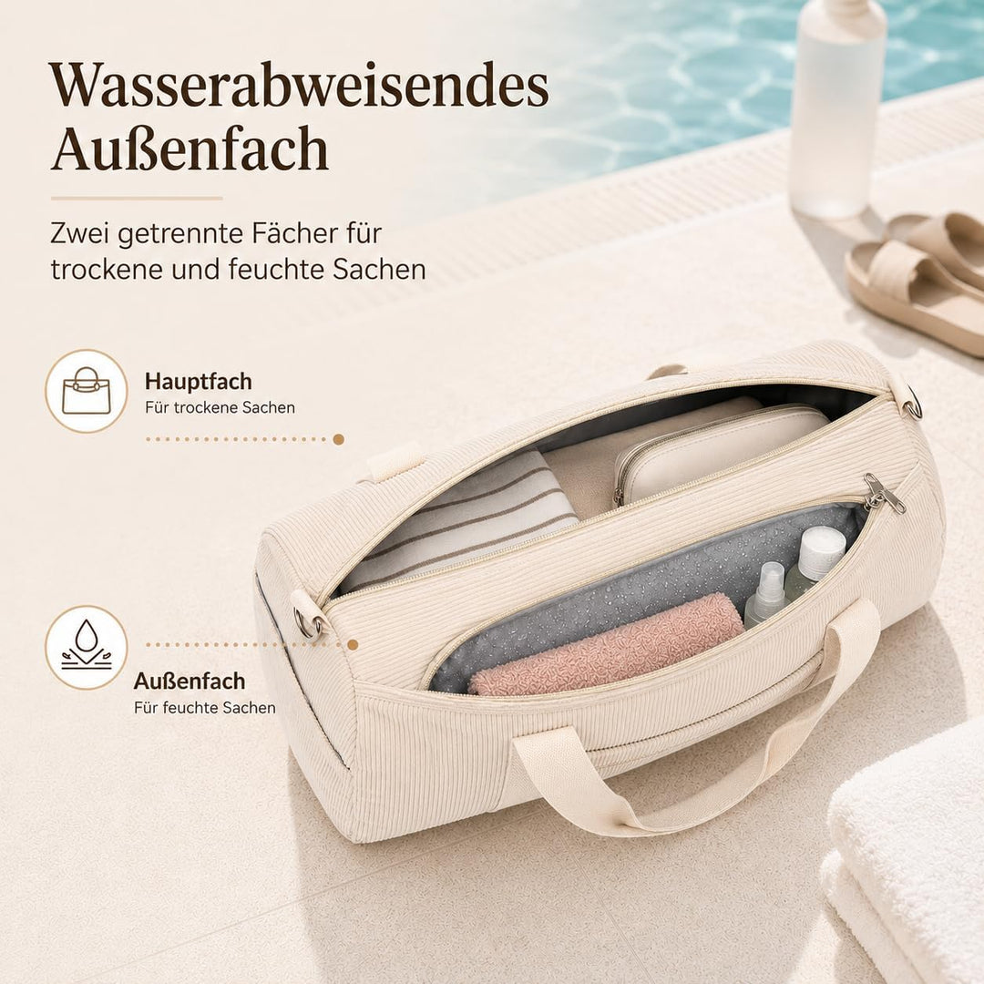 LOIDOU Sporttasche Reisetasche Damen Fitnesstasche mit grossem Schuhfach Nassfach Sport Travel Bag T