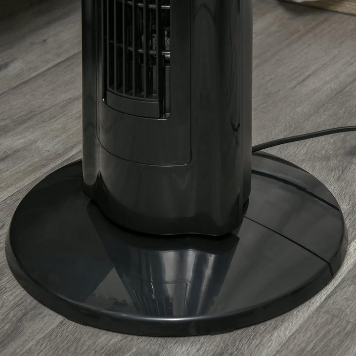 HOMCOM Turmventilator Leise mit Fernbedienung 106,8 cm Standventilator Oszillierend 60°, 3 Modi, 3 G