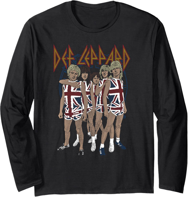 Def Leppard - Union Jack Langarmshirt