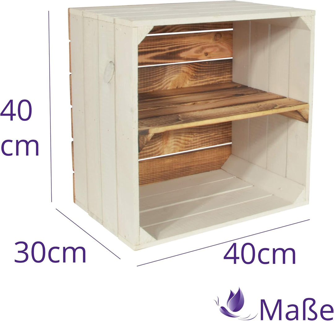 CHICCIE 2 Set Weinregal Wino aus Holz - Greta Geflammt 1x Regal Holzkiste 2 1x Geflammt Regal