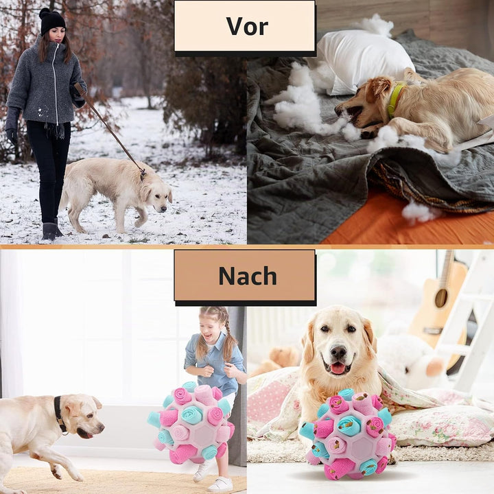 Schnüffelball für Hunde, Schnüffelteppich Schnüffelspielzeug Interaktive Hundespielzeug tragbarer Ha