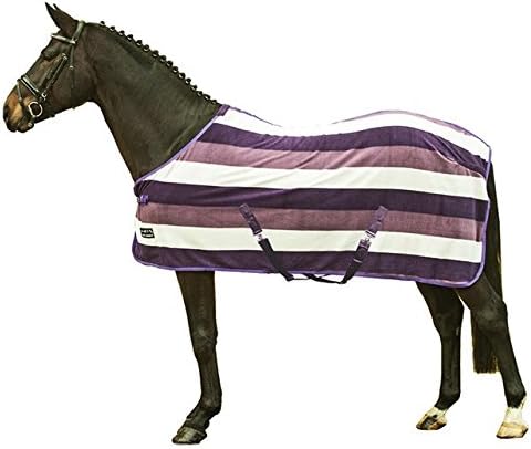 HKM 550819 Abschwitzdecke fashion stripes mit Kreuzgurt, L dunkel / Steinkohle 155, dunkel / Steinko